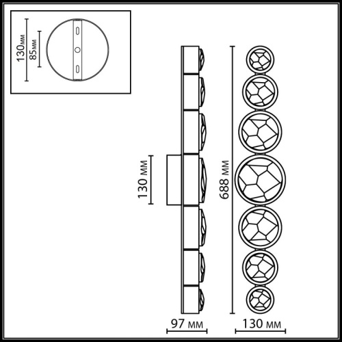 Накладной светильник Odeon Light L-VISION 6684/10WL в Нижнем Новгороде фото 2