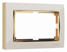 Рамка для двойной розетки Werkel Snabb (слоновая кость/золото) W0081932 в Нижнем Новгороде