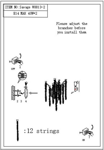 Накладной светильник iLamp Savage W8813-2 GD в Нижнем Новгороде фото 2