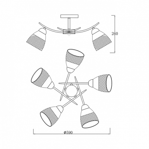Потолочная люстра Escada Severn 516/5 в Нижнем Новгороде фото 5