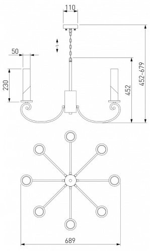 Подвесная люстра Eurosvet Banci 60117/8 никель в Нижнем Новгороде фото 2