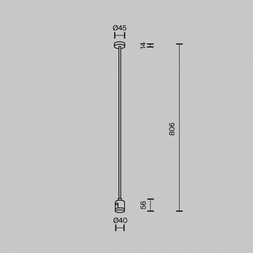 Основание на штанге Maytoni Accessories for tracks Flarity TRA159С-IPCL1-B в Советске фото 2