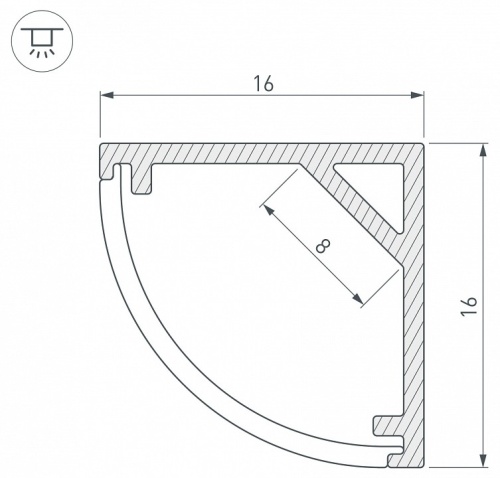 Профиль накладной угловой внутренний Arlight SL-KANT 037116 в Нижнем Новгороде фото 3