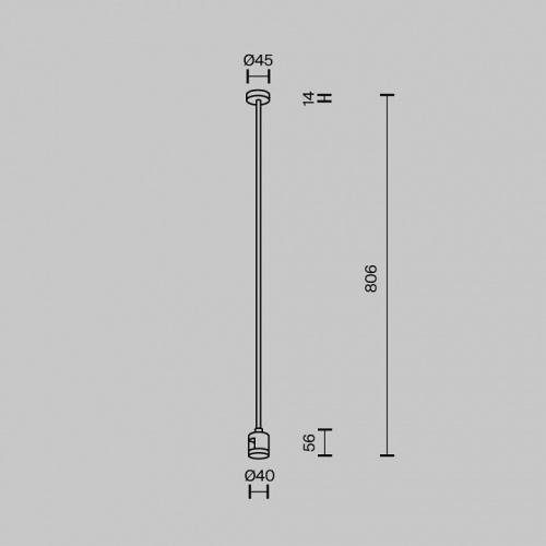 Основание на штанге Maytoni Accessories for tracks Flarity TRA159С-IPCL1-B в Ревде фото 2