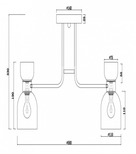 Потолочная люстра Freya Isla FR5094PL-05G в Нижнем Новгороде фото 2