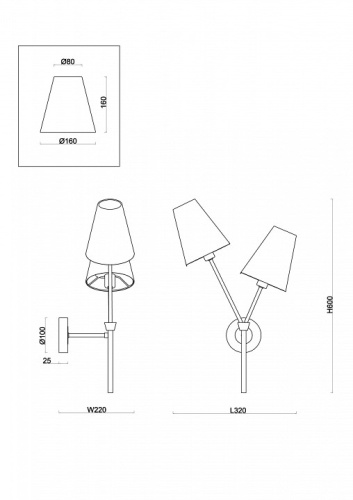 Бра Freya Hats FR5370WL-02B в Арзамасе фото 3