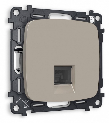 Розетка телефонная RJ-11 со штрокой, без рамки Ambrella Volt OMEGA MO372030 в Нижнем Новгороде