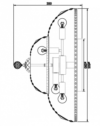 Потолочная люстра Maytoni Basfor DIA100-CL-16-G в Тольятти фото 2