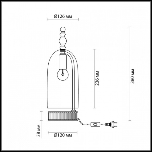 Настольная лампа декоративная Odeon Light Bell 4892/1T в Гороховце фото 4