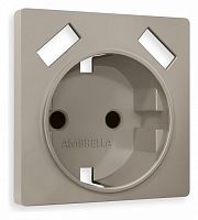 Накладка для розетки с заземлением и со шторками и 2хUSB type A Ambrella Volt ALFA AP3690 в Нижнем Новгороде