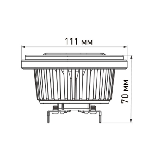 Лампа AR111-FORT-G53-15W-DIM Warm3000 (Reflector, 24 deg, драйвер 350mA) (Arlight, Металл) в Боре