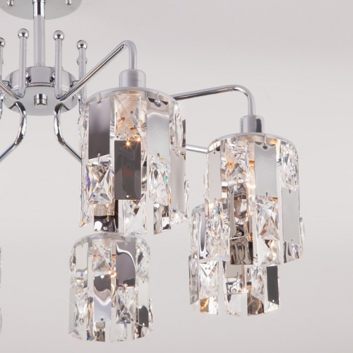 Люстра на штанге Eurosvet Scoppio 10101/8 хром/прозрачный хрусталь Strotskis в Нижнем Новгороде фото 2