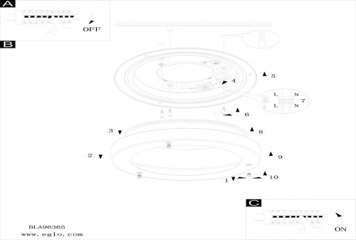 Накладной светильник Eglo Vento 2 96365 в Нижнем Новгороде фото 2