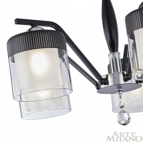 Люстра на штанге Arte Milano Napoli-2646 332646/5 CR+BK в Нижнем Новгороде фото 3