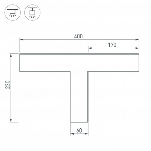 Соединитель угловой T-образный накладной Arlight S-LUX 030142 в Нижнем Новгороде фото 2