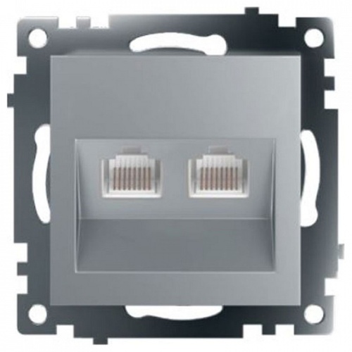 Розетка двойная Ethernet RJ-45 без рамки Stekker Катрин 50005 в Нижнем Новгороде