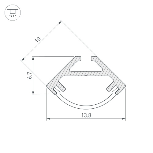 Профиль SL-KANT-H10-2000 BLACK (Arlight, Алюминий) в Котельниче фото 5