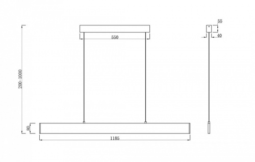 Подвесной светильник Maytoni Step P010PL-L30B в Симе фото 3