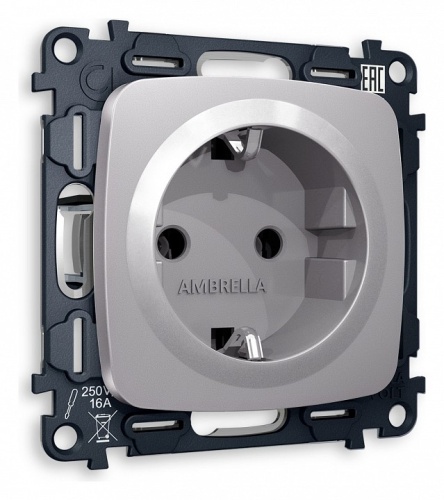 Розетка с заземлением, без рамки Ambrella Volt OMEGA MO506010 в Нижнем Новгороде