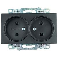 Розетка двойная без заземления и со шторкой, без рамки Stekker Катрин 39611 в Нижнем Новгороде