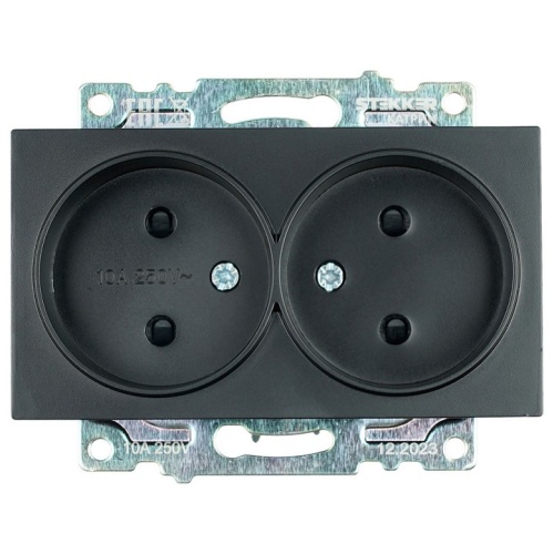 Розетка двойная без заземления и со шторкой, без рамки Stekker Катрин 39611 в Нижнем Новгороде