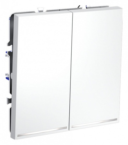 Выключатель проходной двухклавишный с подсветкой без рамки Voltum S70 VLS020402 в Нижнем Новгороде