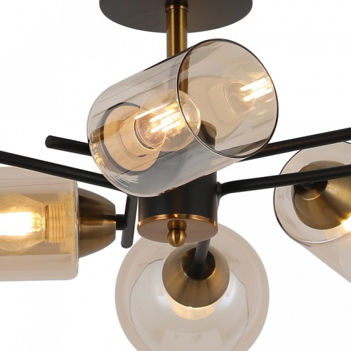 Люстра на штанге ILLUMICO  IL8243-6COU-79 BK GD в Нижнем Новгороде фото 3