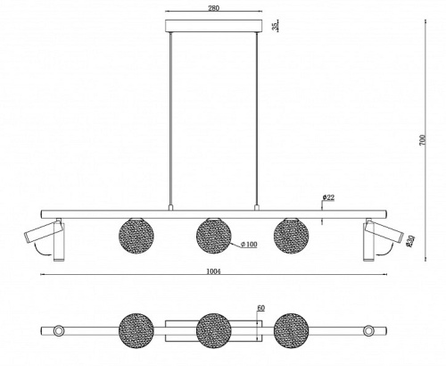 Подвесной светильник iLedex Telescope C4774-100 SWH в Нижнем Новгороде фото 2