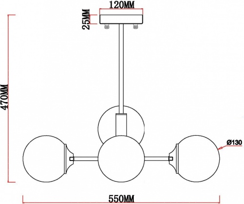 Люстра на штанге MyFar Camilla MR1881-4C в Нижнем Новгороде фото 3