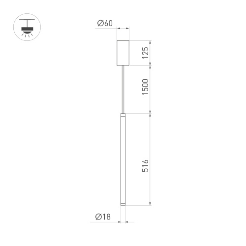 Светильник SP-JEDI-HANG-R18-6W Warm3000 (BK, 360 deg, 230V) (Arlight, IP20 Пластик, 3 года) в Советске фото 4