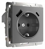 Розетка с заземлением и со шторками и USB Werkel графит матовый W1171764 в Нижнем Новгороде