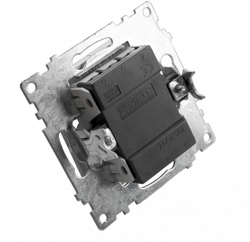 Выключатель двухклавишный без рамки Stekker Катрин 39578 в Нижнем Новгороде фото 3