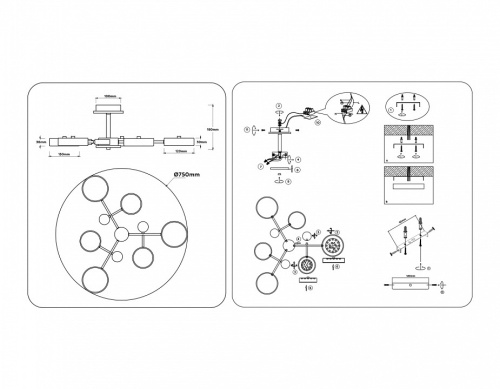 Люстра на штанге Ambrella Light FL FL4863 в Нижнем Новгороде фото 5