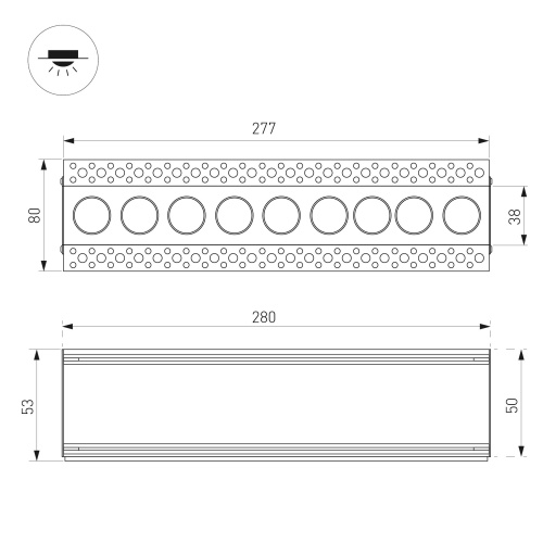 Светильник MS-ORIENT-BUILT-TRIMLESS-TC-S38x277-20W Warm3000 (WH-BK, 30 deg, 230V) (Arlight, IP20 Металл, 5 лет) в Омске фото 9