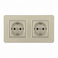 Розетка с заземлением и со шторкой Arte Milano SET16-2 SET16-2-40-1x2 shampan в Нижнем Новгороде