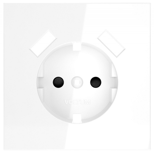 Накладка для розетки с заземлением и со шторками и 2хUSB type A Voltum S70 VLS000901 в Нижнем Новгороде