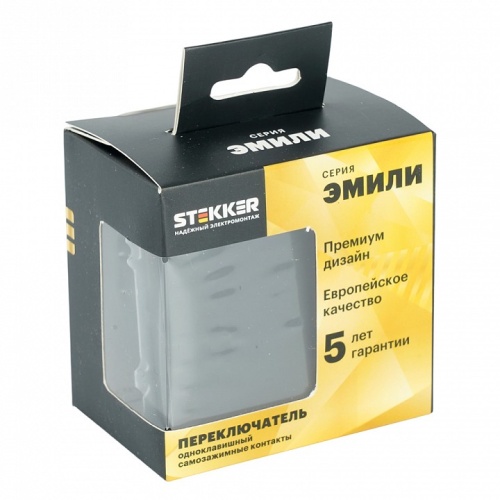 Переключатель одноклавишный без рамки Stekker Эмили 50248 в Нижнем Новгороде фото 4