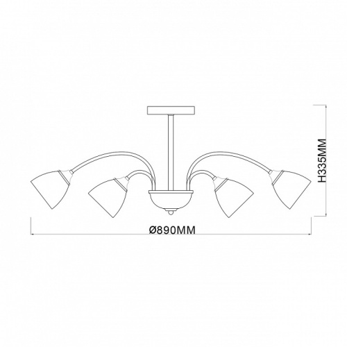 Люстра на штанге Escada Bouquet 1148/12P в Кизилюрте фото 4