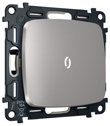 Выключатель самовозвратный одноклавишный с подсветкой, без рамки Ambrella Volt MO MO502055 в Нижнем Новгороде