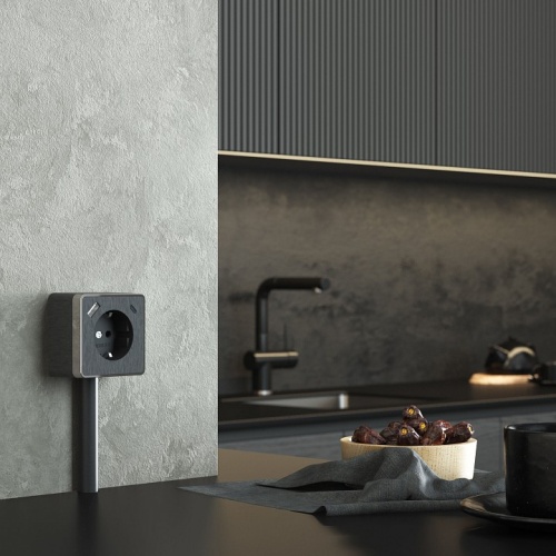 Розетка с заземлением и со шторками и USB Werkel Gallant (графит рифленый) W5071704 в Нижнем Новгороде фото 3