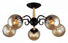 Люстра на штанге 04886-0.3-05 BK+WOOD в Нижнем Новгороде