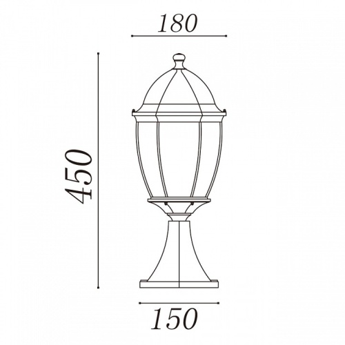 Наземный низкий светильник DeMarkt Фабур 1 804040301 в Нижнем Новгороде фото 5
