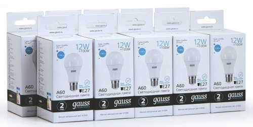 Лампа светодиодная Gauss  E27 12Вт 4100K 23222 в Нижнем Новгороде фото 3