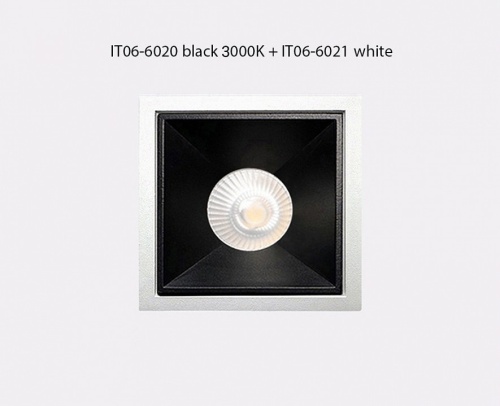 Встраиваемый светильник Italline IT06-6020 IT06-6020 black 3000K + IT06-6021 black в Ревде фото 2