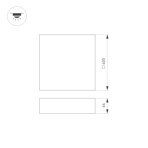 Светильник SP-QUADRO-S400x400-40W Day4000 (BK, 120 deg, 230V) (Arlight, IP40 Металл, 3 года) в Ермолино фото 2