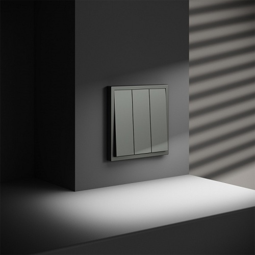 Выключатель трехклавишный без рамки Voltum S70 VLS030106 в Нижнем Новгороде фото 4