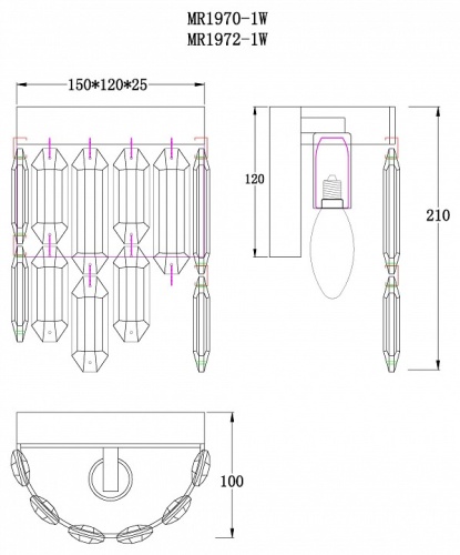 Накладной светильник MyFar David MR1970-1W в Нижнем Новгороде фото 2