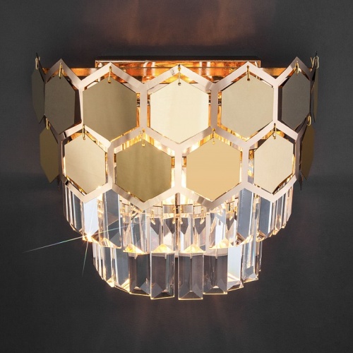 Накладной светильник Eurosvet Ariana 10124/2 золото/прозрачный хрусталь Strotskis (10113/2) в Нижнем Новгороде фото 6