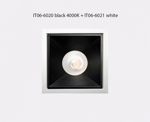 Встраиваемый светильник Italline IT06-6020 IT06-6020 black 4000K + IT06-6021 black в Куйбышеве фото 2