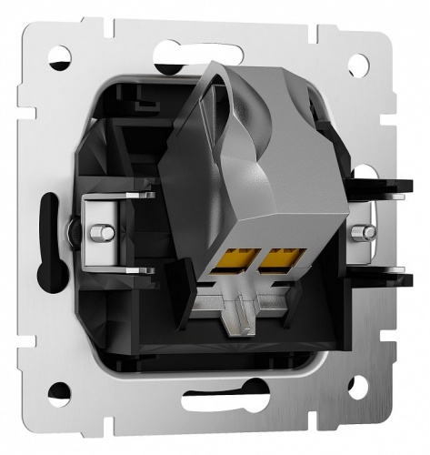 Розетка Ethernet RJ-45 и со шторками, без рамки Werkel черный матовый W5120108 в Нижнем Новгороде фото 5